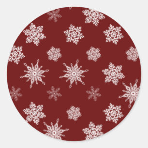 Snowflakes Classic Round Sticker