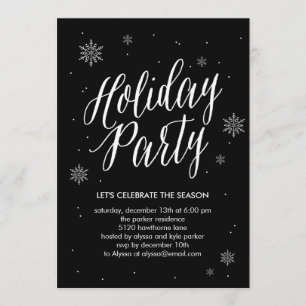 Snowflakes classique Invitation de fête de vacance