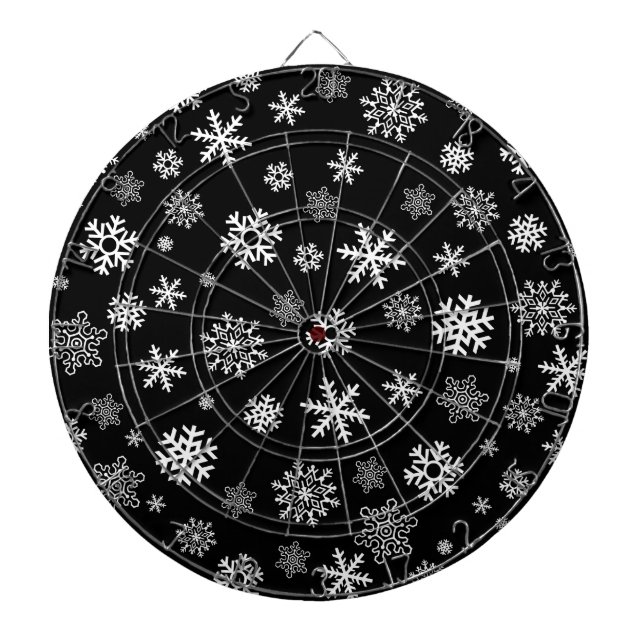 Snowflakes - customize with your favourite colour dartboard (Front)