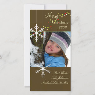 Snowflakes ~ dark chocolate, christmas photo cards