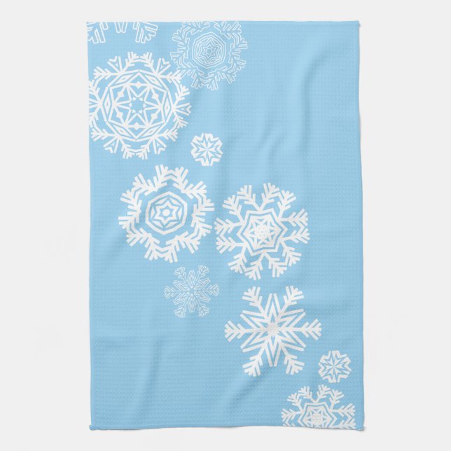 Snowflakes de vacances Serviette de cuisine (Vertical)