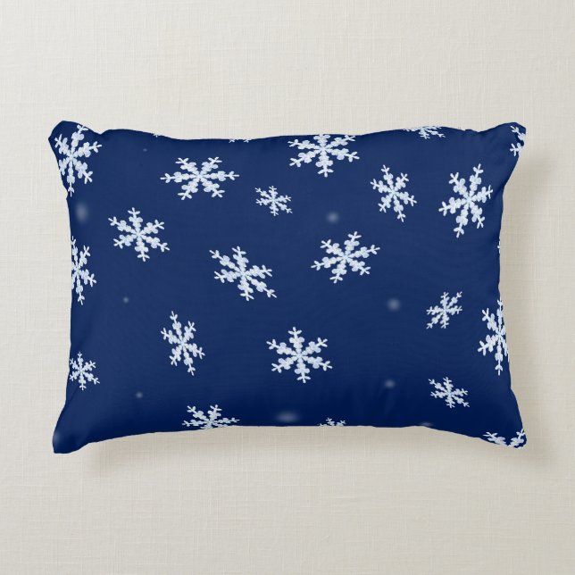 Snowflakes Decorative Pillow (Front)