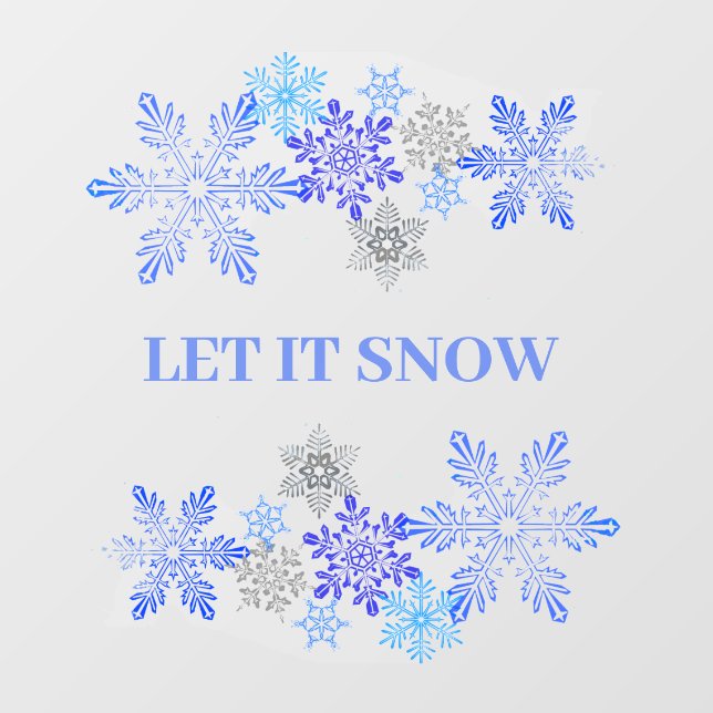 Snowflakes Design Window Cling (Sheet)