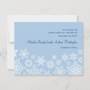Snowflakes d'hiver Mariage Enregistrer la carte Da