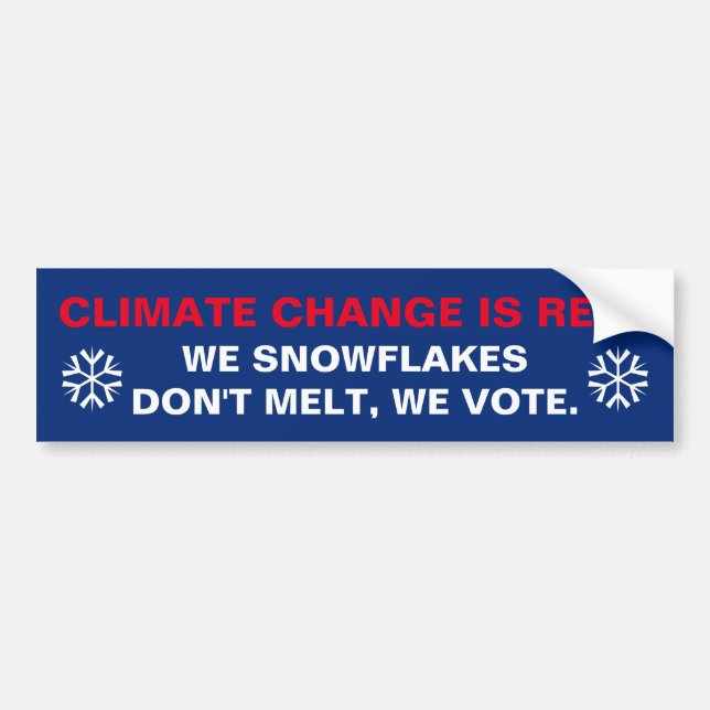 Snowflakes Don't Melt, They Vote 2020 Election Bumper Sticker (Front)