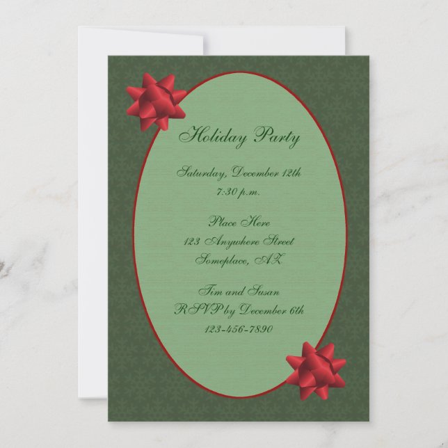 Snowflakes Elegant Christmas Holiday Invitation (Front)