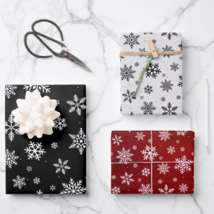 Snowflakes elegant christmas winter holiday wrappi wrapping paper sheet
