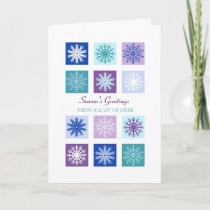 Snowflakes Employees Season's Greetings Card