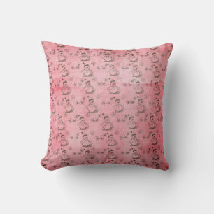 Snowflakes et Snowmen Coussin de vacances