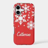Snowflakes et Stars iPhone 5 BT Coque, Rouge