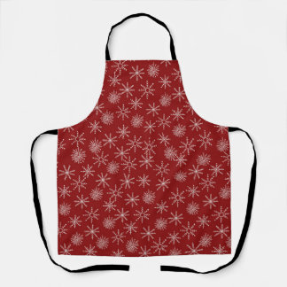 Snowflakes festive Christmas Apron
