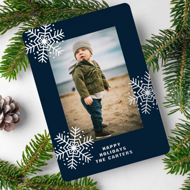 Snowflakes Foil Holiday Card (Creator Uploaded)