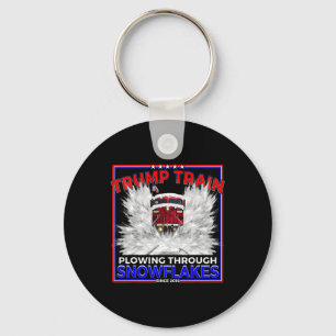 Snowflakes For President Trump! Maga Trump Train 2 Keychain