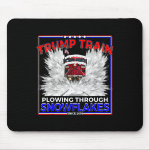 Snowflakes For President Trump! Maga Trump Train 2 Mouse Pad