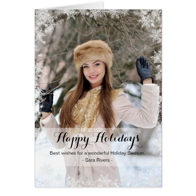 Snowflakes Frame Card (Front)