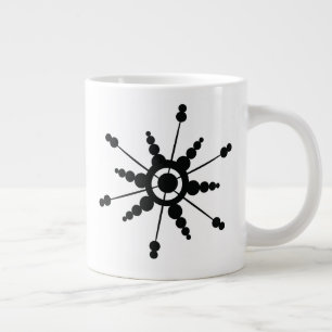 Snowflakes Geometrical Bubble Winter Holiday  Large Coffee Mug