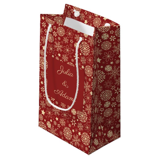 Snowflakes Gift Bag (Front Angled)