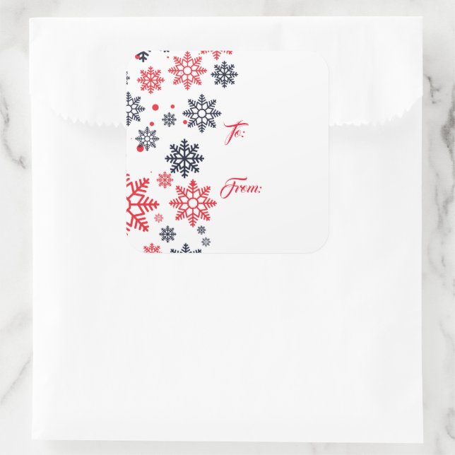 Snowflakes Gift Tag Stickers (Bag)