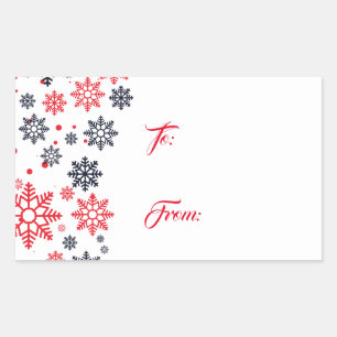 Snowflakes Gift Tag Stickers