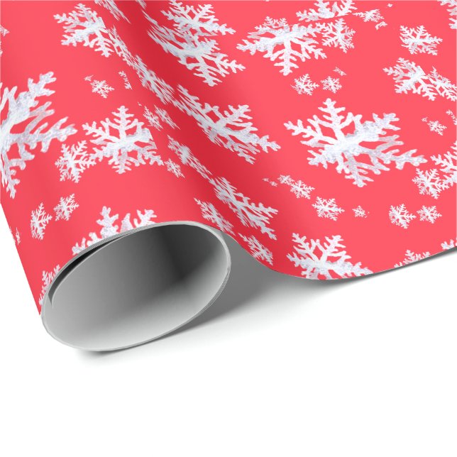 Snowflakes Gloss Wrapping Paper (Roll Corner)