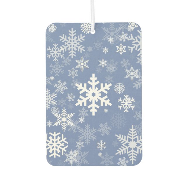 Snowflakes Graphic Customize Colour Background on  Air Freshener (Front)