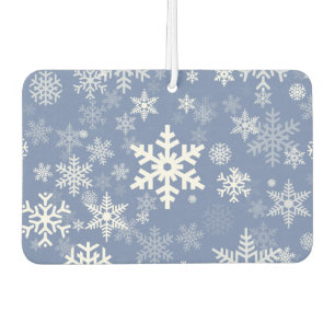 Snowflakes Graphic Customize Colour Background on Car Air Freshener