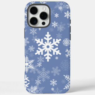 Snowflakes Graphic Customize Colour Background on  iPhone 16 Pro Max Case