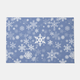 Snowflakes Graphic Customize Colour Background on Doormat