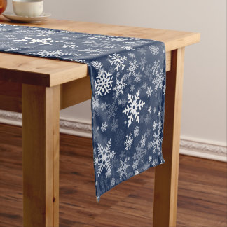 Snowflakes Graphic Customize Colour Background on Medium Table Runner