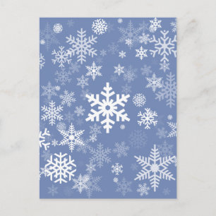 Snowflakes Graphic Customize Colour Background on  Postcard