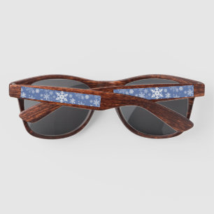 Snowflakes Graphic Customize Colour Background on  Sunglasses
