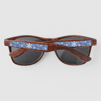 Snowflakes Graphic Customize Colour Background on Sunglasses