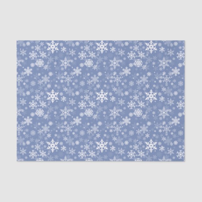 Snowflakes Graphic Customize Colour Background on  Tissue Paper (Front)