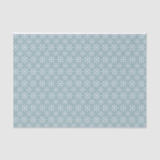 Snowflakes, hand drawn tiled design in winter blue tissue paper