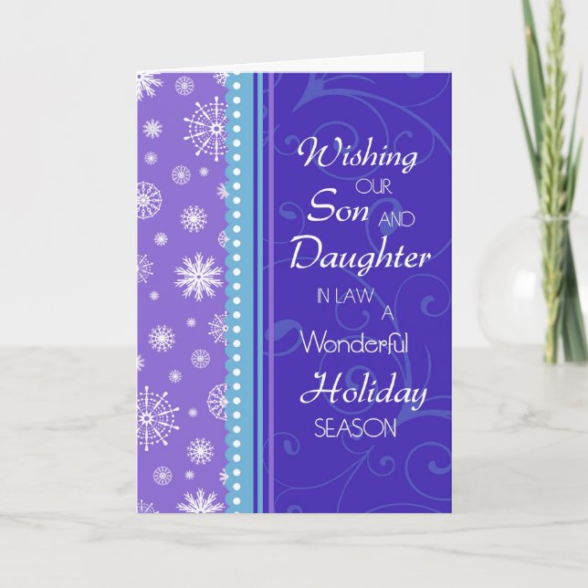 Snowflakes Happy Holidays Christmas Card (Front)
