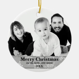 Snowflakes hiver Photo Ornement de Noël