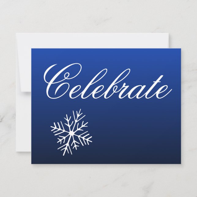 Snowflakes  Holiday Invitations (Front)