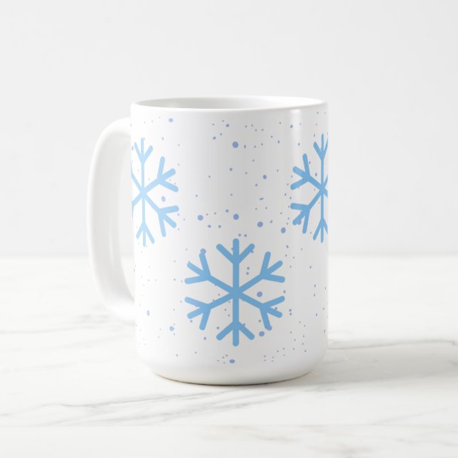 Snowflakes Holiday Mug (Front Left)