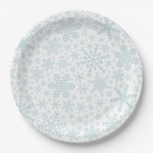 SNOWFLAKES Holiday Paper Plates
