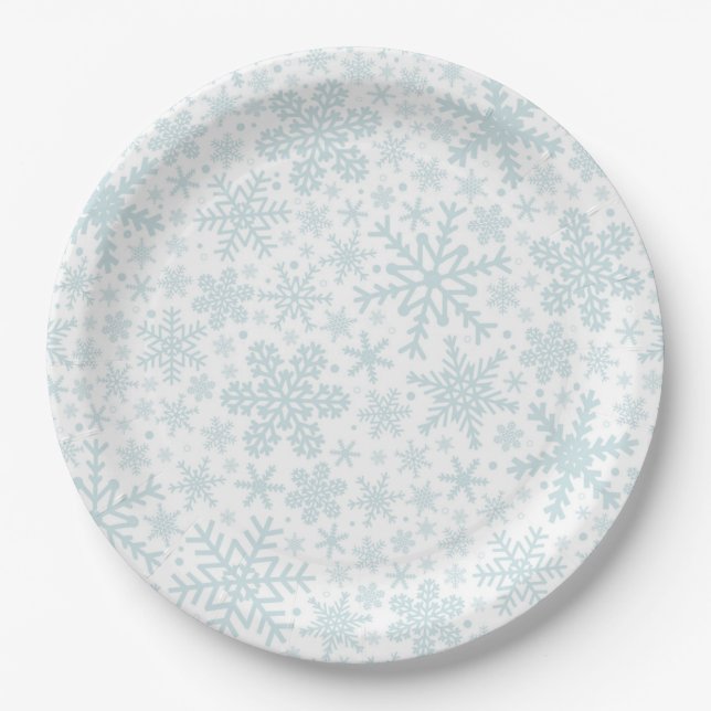SNOWFLAKES | Holiday Paper Plates (Front)
