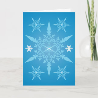 Snowflakes Holiday Season's Greeting Folding Card
