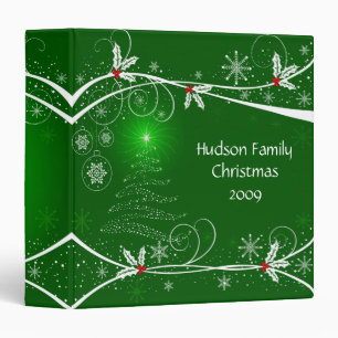 Snowflakes Holly Tree Photo Album - 1.5 in Binder