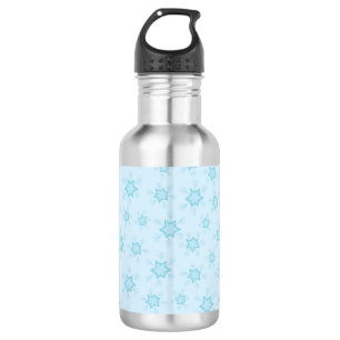 Snowflakes, Ice Blue, Icy Snowflakes, Snow 532 Ml Water Bottle