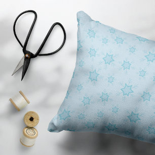 Snowflakes, Ice Blue, Icy Snowflakes, Snow Accent Pillow