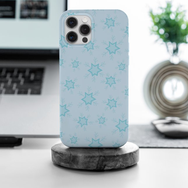 Snowflakes, Ice Blue, Icy Snowflakes, Snow Case-Mate iPhone Case (Creator Uploaded)