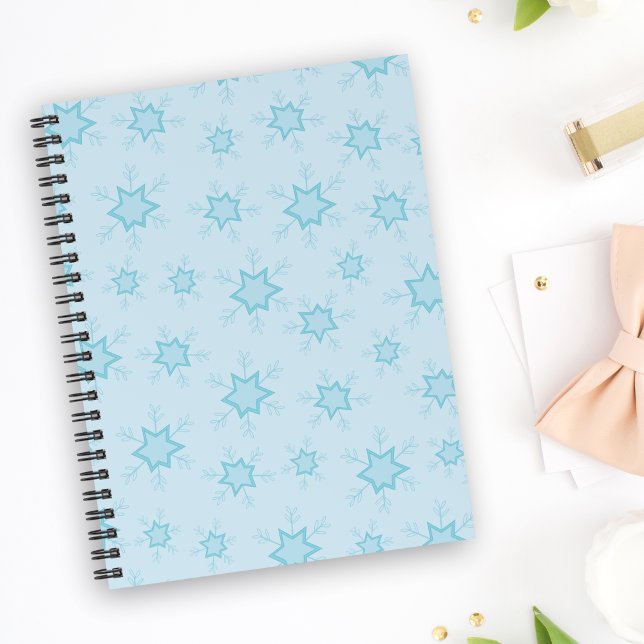 Snowflakes, Ice Blue, Icy Snowflakes, Snow Notebook (Creator Uploaded)
