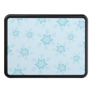 Snowflakes, Ice Blue, Icy Snowflakes, Snow Trailer Hitch Cover