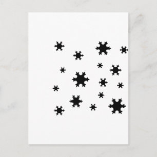 snowflakes icon postcard