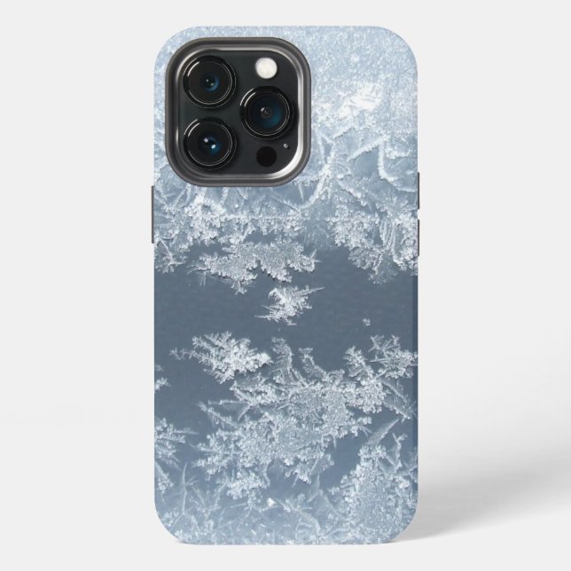 Snowflakes in Glass Window iPhone Case (Back)