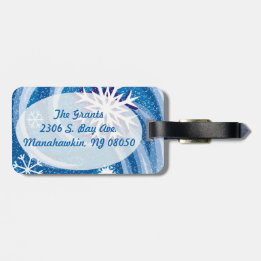 Snowflakes in the Wind - Luggage Tag